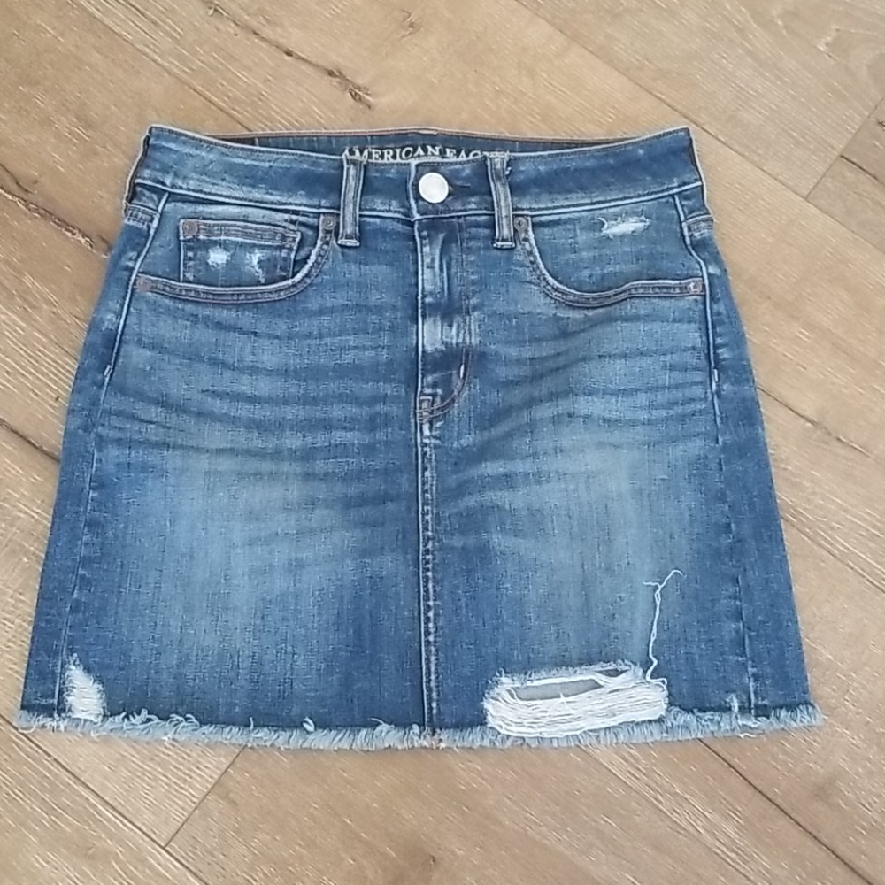 American Eagle denim mini skirt